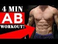 4 Minute Six Pack Workout (NO EQUIPMENT!)