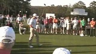 preview picture of video 'Masters Golf Tournament Practice Round 2011 - Rickie Fowler, Dustin Johnson, Adam Scott Pt1'