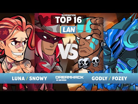Luna & Snowy vs Godly & Fozey - Top 16 Elimination - Dreamhack San Diego 2023 - LAN 2v2