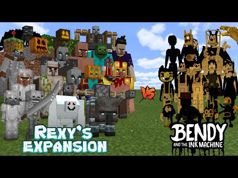 REXY's EXPANSION vs BENDY and the INK MACHINES! | Minecraft Battle