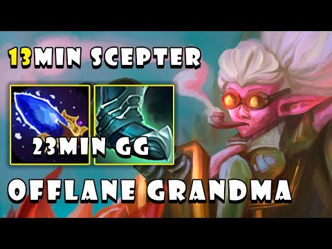 Super Crazy Offlane Grandma Snapfire - 13MIN SCEPTER | Guides Gameplay - Dota 2 7.27