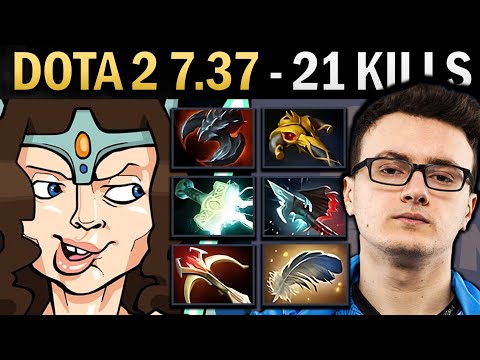 Mirana Gameplay Miracle with Mjolnir and 21 Kills - Dota Kez