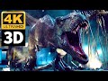 Jurassic World 3D T Rex Fight Scene 4K 3D SBS 60fps