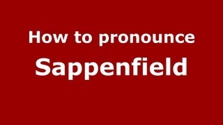 How to pronounce Sappenfield