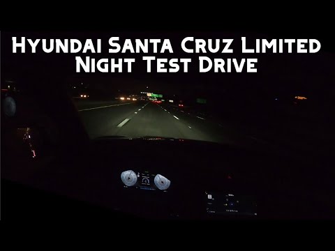 Hyundai Santa Cruz Limited POV Nighttime Test Drive