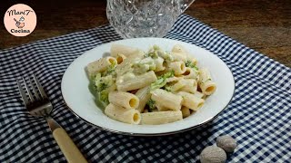 Pasta Rigatoni con Crema de Leche (Nata), Brócoli y Panceta | Receta Fácil y Rápida | MariTCocina