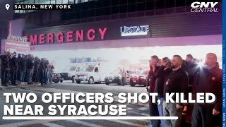 Two police officers were shot and killed near Syracuse, New York