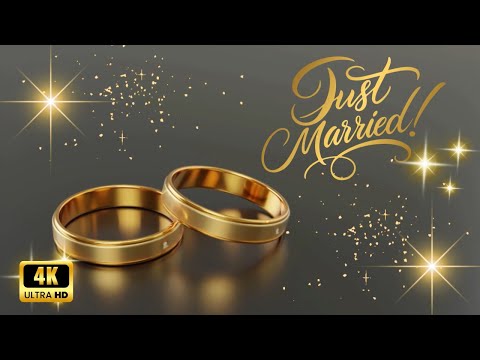 Just Married 💍 1 Hour 4K Silent Loop | Elegant Wedding Background Screensaver & Digital Signage