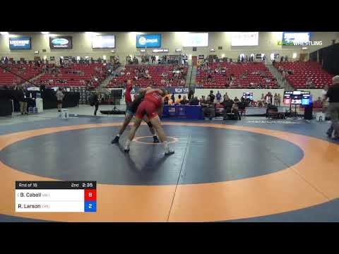 2018 Marine Corps US Open/Senior Men's Freestyle 97 Rnd Of 16 - Blaize Cabell (Vall) Vs. Ross Lars
