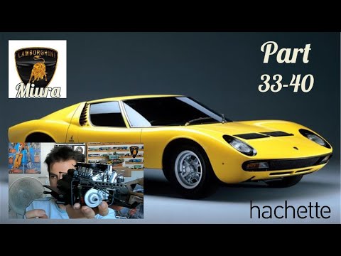 Hachette Lamborghini Miura Part 33-40 Bremsscheibe und Bremssattel sowie erste Teile des Innenraumes