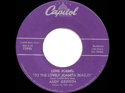 1958 Andy Griffith - Love Poems: To The Lovely Juanita Beasley