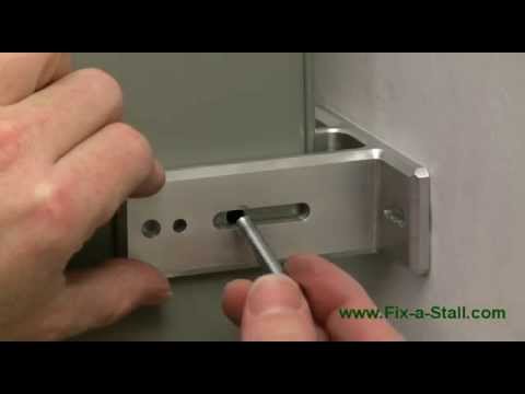 Toilet stall partition wall bracket repair replacement kit -...