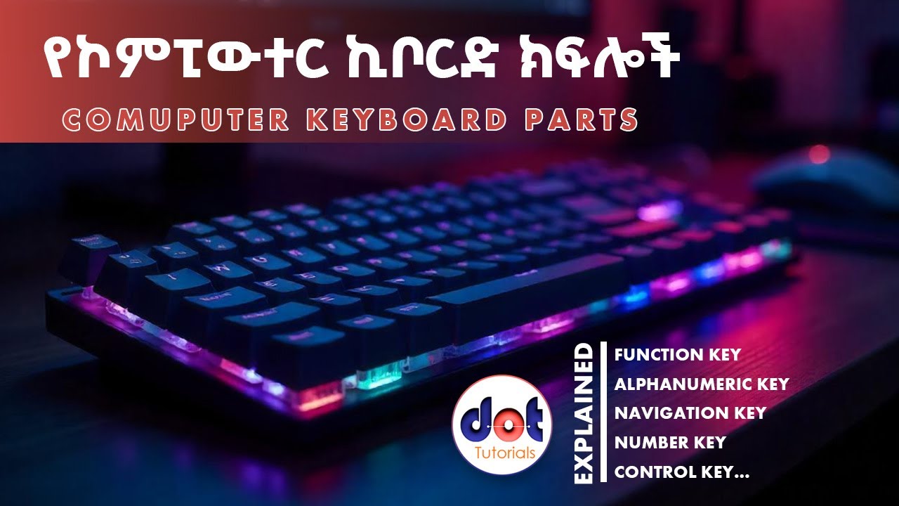 Computer keyboard parts የኮምፒውተር ኪቦርድ ክፍሎች