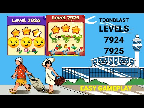 Toon Blast Level 7924|7925 | Easy Clear | free moves|on Ad😆