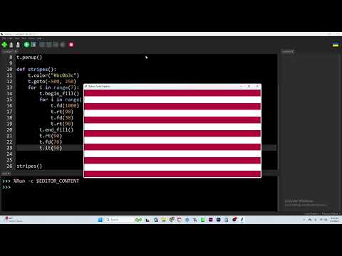 Drawing A Us Flag Using Python Turtle