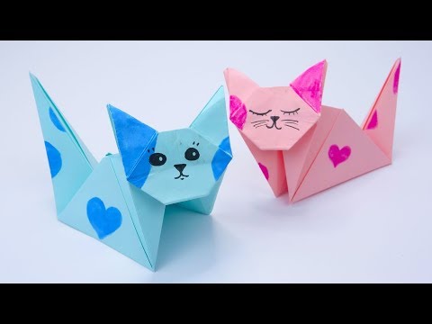 Cute Paper CAT Moving paper toys Paper crafts