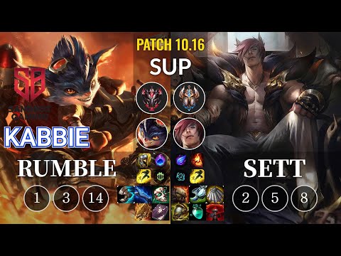 SB Kabbie Rumble vs Sett Sup - KR Patch 10.16