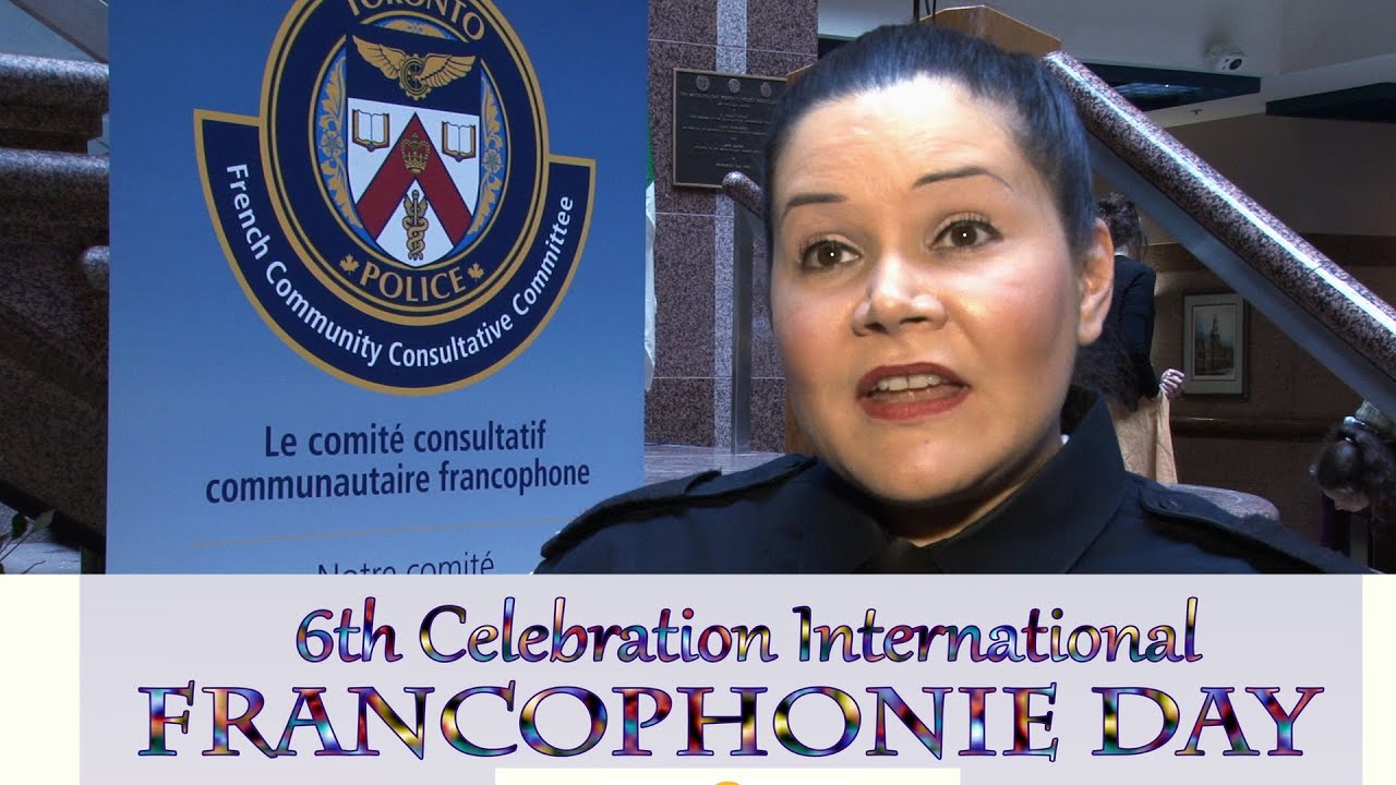 French Liaison Officer Constable Tina Trepanier explains the Toronto Police International Francophonie Day