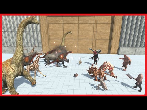 BRACHIO, THERIZINO, PARACERA, GIRAFFE VS FACTIONS ($imiliar Price) - ANIMAL REVOLT BATTLE SIMULATOR