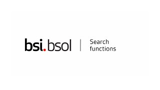 Search functions with British Standards Online (BSOL)