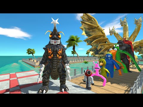 Megalon vs Colossal Titan OASIS DEATH RUN - Animal Revolt Battle Simulator