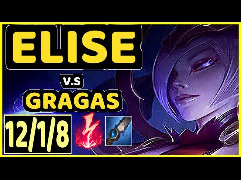 JANKOS (ELISE) vs GRAGAS - 12/1/8 KDA JUNGLE CHALLENGER GAMEPLAY - EUW