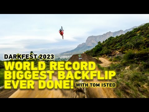 GoPro: BIGGEST BACKFLIP EVER DONE On a MTB - Tom Isted 120 FT Record Breaking Backflip at Darkfest