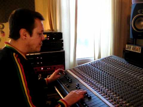 Dougie Conscious mixing "Slave Driver" by Junior "Willow" Wilson at Conscious Sounds Studio