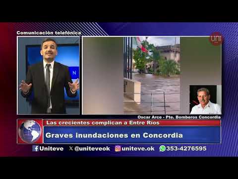 Graves inundaciones en Concordia