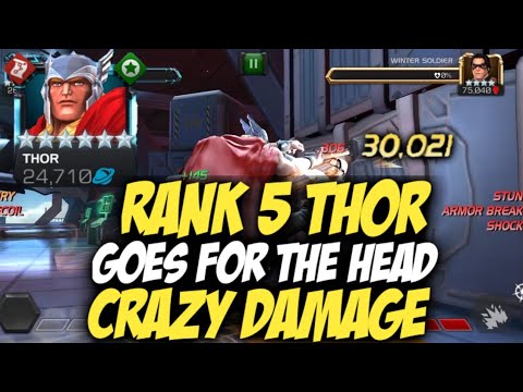 6 Star Rank 5 Og Thor Goes For The Head! | Crazy Damage | Marvel Contest Of Champions