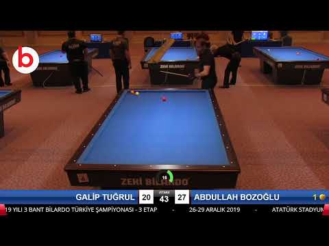 GALİP TUĞRUL & ABDULLAH BOZOĞLU Bilardo Maçı - 2020 TK 1.ETAP ANTALYA-3.ÖN ELEME