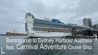 Explore Barangaroo to Sydney Harbour Australia feat Carnival Adventure Cruise Ship | 4K Walking Tour