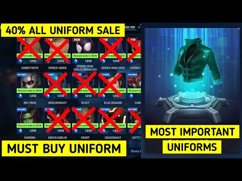 TOP Must Buy Uniforms 40% All Uniform Sale | Marvel Future Fight - MFF HINDI INDIA