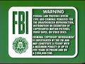 Green FBI Warnings And Walt Disney Gold Classic Collection Logo 2000