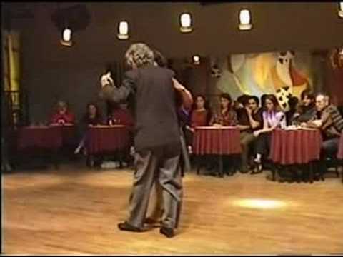  Alberto Dassieu  and  Paulina Spinoso  are  dancing  to  the  tango  "  El Arranque  "