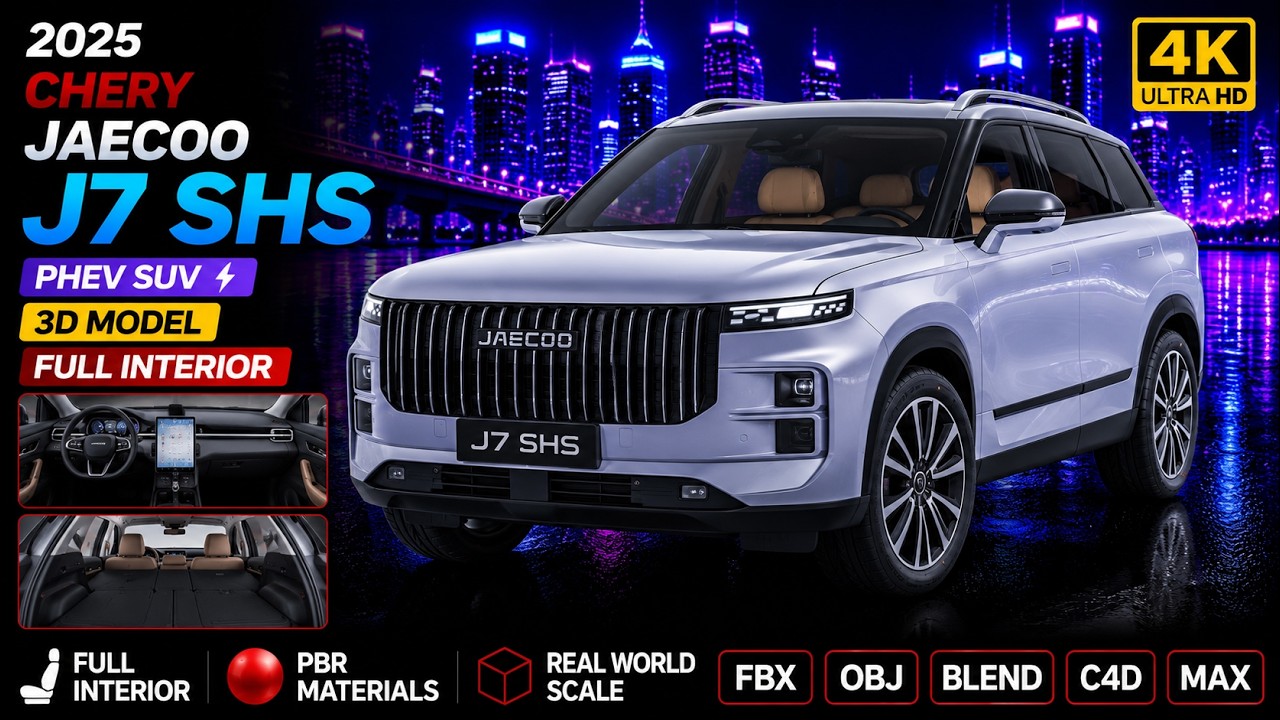 2025 Jaecoo J7 SHS with Interior 3D Model