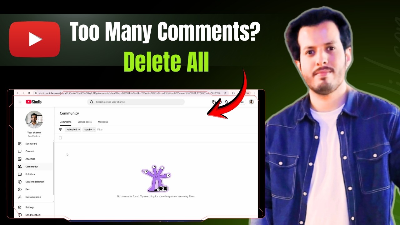 How To Delete All YouTube Comments at Once | Step-By-Step Guide