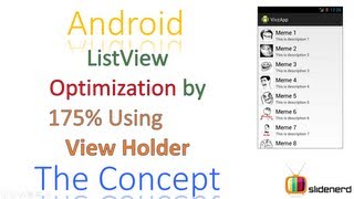 #86 Android ListView Optimization By 175%- Android Application Development Tutorial [HD 1080p]