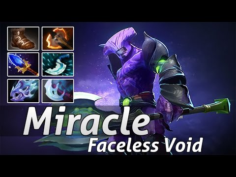 Miracle Faceless Void Carry Rank MMR Gameplay - Dota 2 Epic Moments