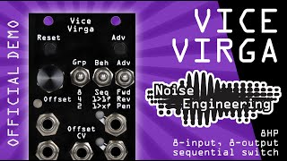 Video thumbnail for Vice Virga 8-input, 8-output sequential switch - official modular synth demo by Noise Engineering