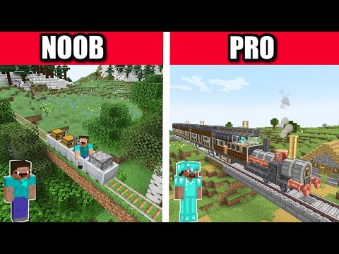 SeedVidz - Noob Vs Pro : Minecraft Train Build - Create Mod
