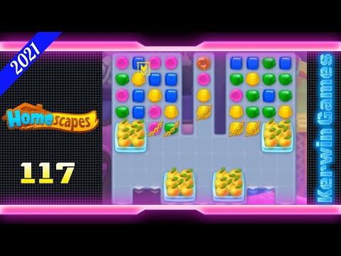 Homescapes Level 117 - No Boosters - 18 moves (2021)