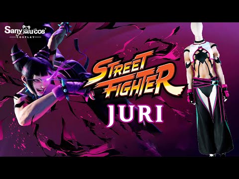 【SanyMuCos】Street Fighter Juri Han Cosplay Costume Plus Size Detail Show