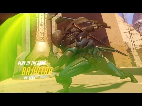 Bajheera - INSANE GENJI 36-ELIM ANUBIS DEFENSE! - Overwatch [PC] Gameplay