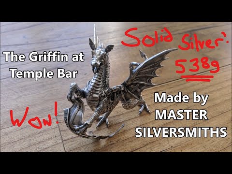 Incredible Solid Silver Statue Made by MASTER SILVERSMITHS in Thailand | The Griffin at Temple Bar!
