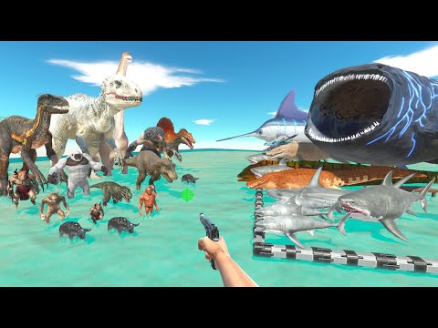 FPS Avatar Rescues Sea Monsters and Fights Fantasy and Dinosaurs - Animal Revolt Battle Simulator