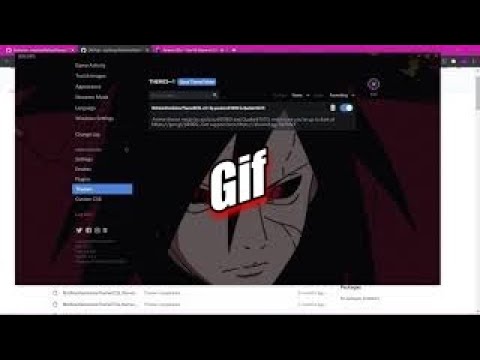 How to get a gif background on discord