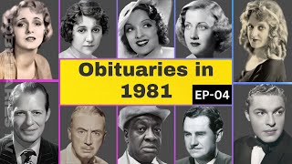 Celebrity Obituaries Famous Stars Who Died in 1981 Part 04 OBITUARIES TV #memories #deathstory