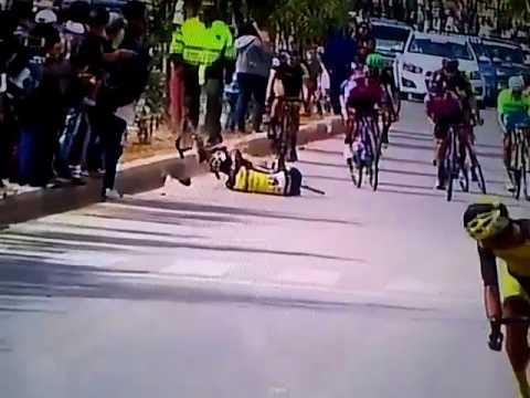 Accidente etapa 6 vuelta a colombia 2017