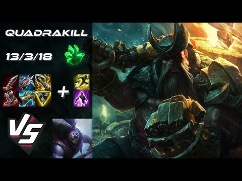 TOP Gangplank vs Jax [QUADRAKILL] - EU Grandmaster Patch 25.19